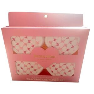 Juicy Couture 8 Piece Crowns Printed Silicone Snack Container Set